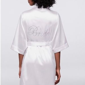 Rhinestone Bride Satin Robe